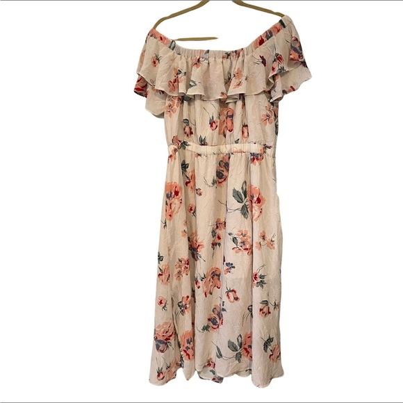 Lucky Brand | Off The Shoulder Boho Floral Dress | Multi - Picture 9 of 14